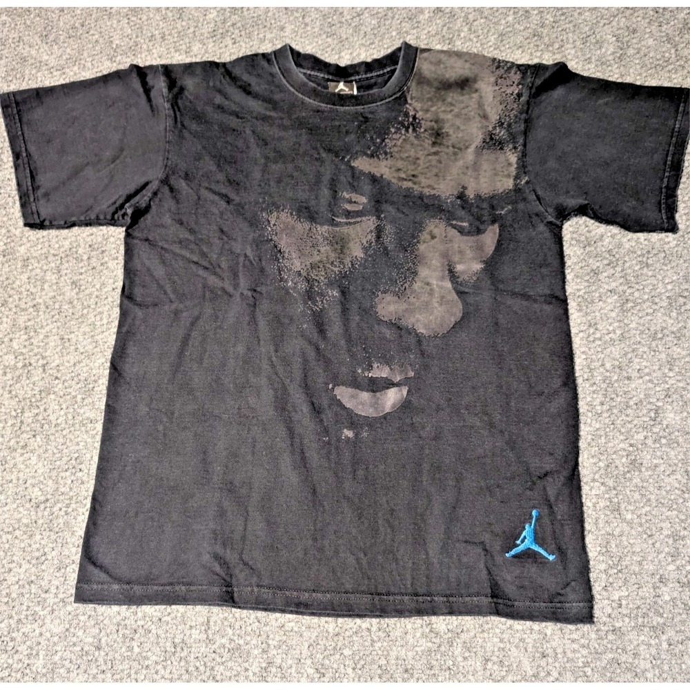 Vintage Jordan Michael Jordan Black Graphic T-shirt Size‎ Large Big Face